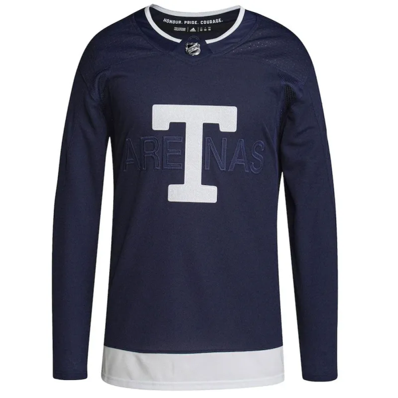 TORONTO MAPLE LEAFS 2022 NHL HERITAGE CLASSIC ADIDAS ADIZERO PRIMEGREEN AUTHENTIC NAVY JERSEY sold by Pro Hockey Life