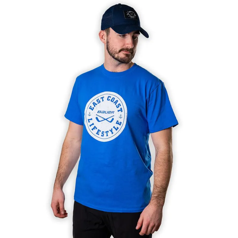 BAUER X EAST COAST LIFESTYLE ADULT ANCHOR BLUE T SHIRT sold by Pro Hockey Life