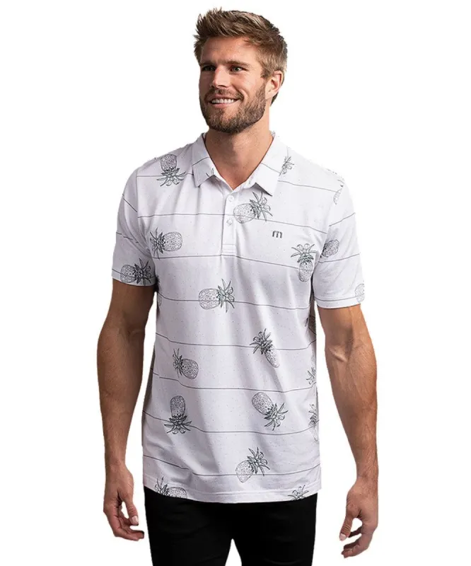 TRAVISMATHEW ADULT STACKED DECK POLO - WHITE sold by Pro Hockey Life
