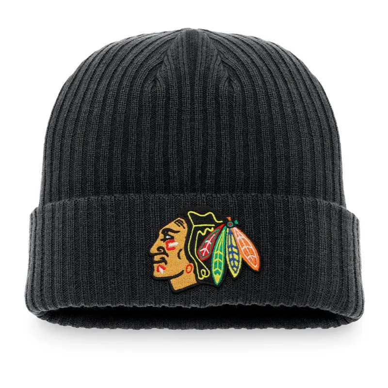 FANATICS CHICAGO BLACKHAWKS CORE KNIT TOQUE sold by Pro Hockey Life