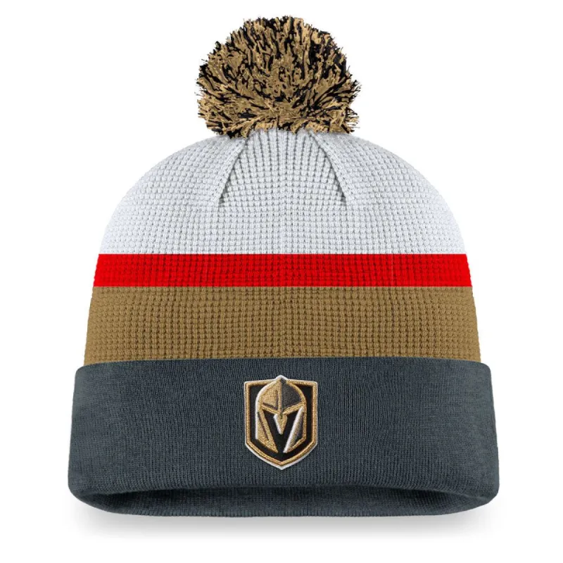 VEGAS GOLDEN KNIGHTS FANATICS MEN'S AUTHENTIC PRO DRAFT CUFF POM KNIT TOQUE sold by Pro Hockey Life