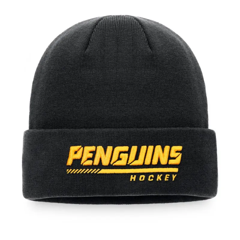 PITTSBURGH PENGUINS FANATICS MEN'S AUTHENTIC PRO LOCKER ROOM CUFF BEANIE TOQUE sold by Pro Hockey Life