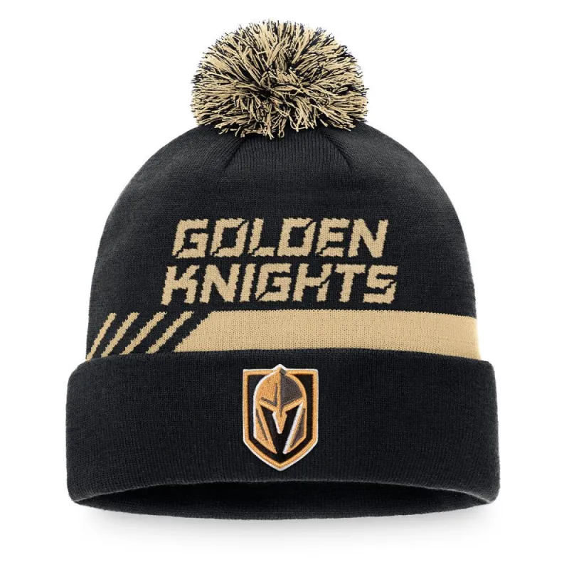 VEGAS GOLDEN KNIGHTS FANATICS MEN'S AUTHENTIC PRO LOCKER ROOM BEANIE CUFF POM TOQUE sold by Pro Hockey Life