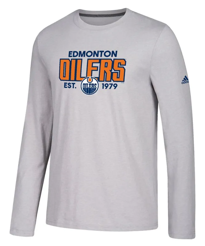 EDMONTON OILERS ADIDAS MEN'S GO TO PERFORMANCE ESTABLISHED LONGSLEEVE SHIRT sold by Pro Hockey Life