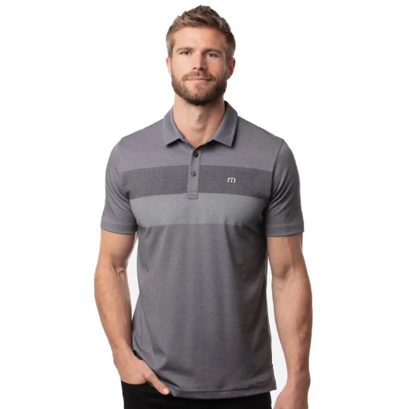 TRAVIS MATHEW NEARLY THERE POLO - HEATHER GREY PINSTRIPE sold by Pro Hockey Life