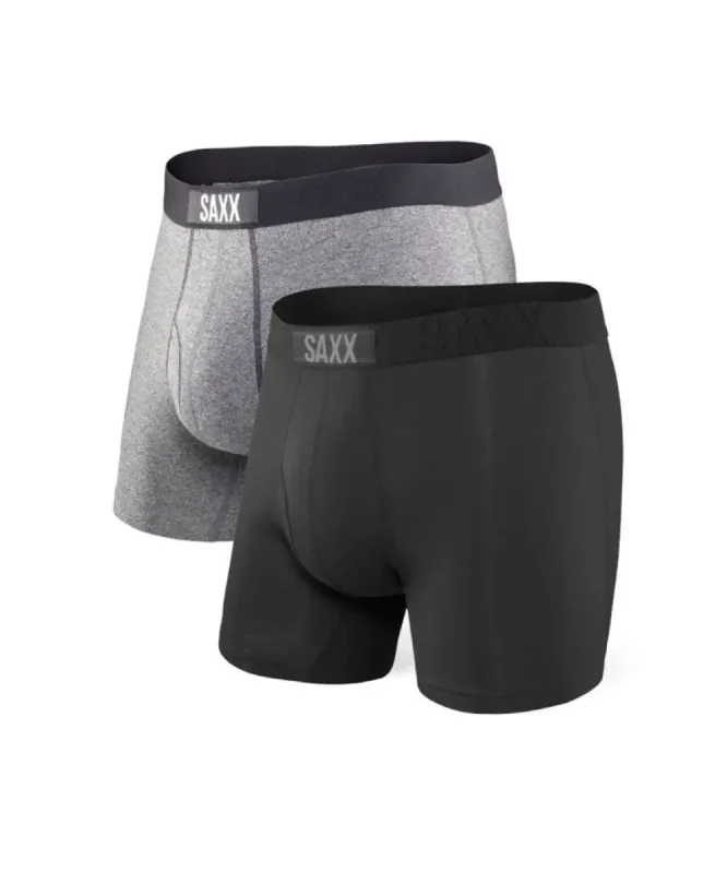 SAXX ADULT ULTRA BOXERS - BLACK/GREY 2 PACK sold by Pro Hockey Life