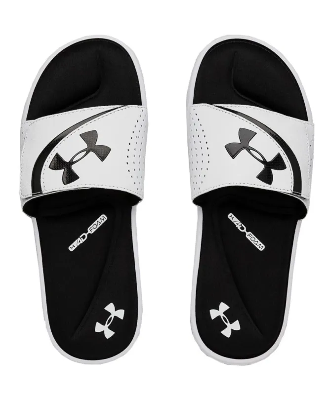 UNDER ARMOUR ADULT IGNITE VI SANDALS - WHITE/BLACK sold by Pro Hockey Life