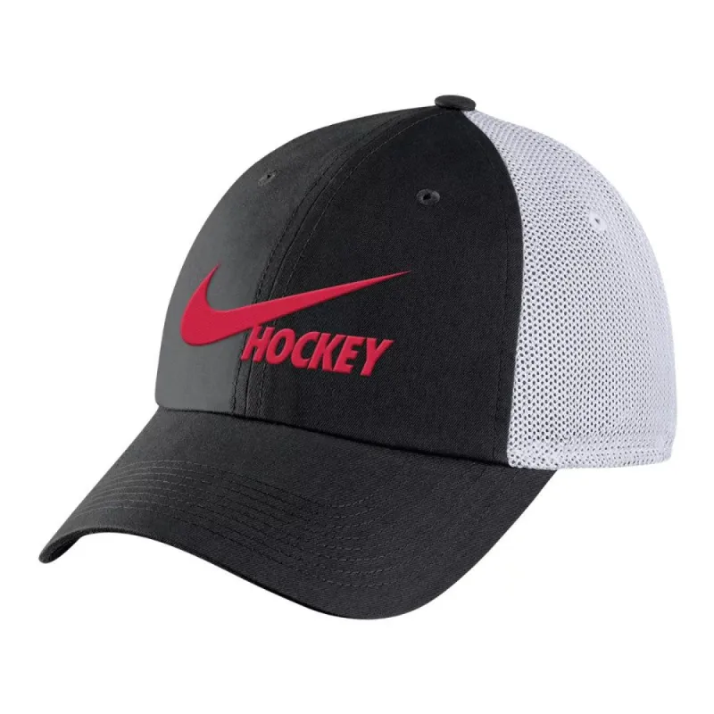 NIKE ADULT HOCKEY TRUCKER HAT - BLACK/RED sold by Pro Hockey Life