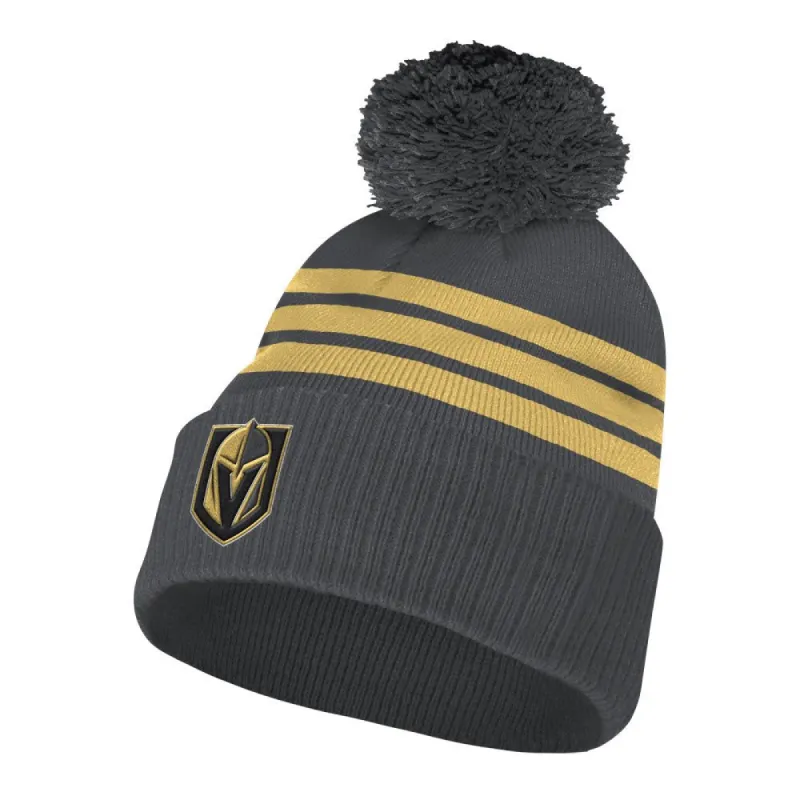 ADIDAS VEGAS GOLDEN KNIGHTS CUFFED KNIT POM TOQUE sold by Pro Hockey Life