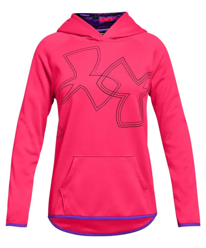 UNDER ARMOUR GIRLS AF HOODIE DUAL LOGO - PINK made by Under Armour