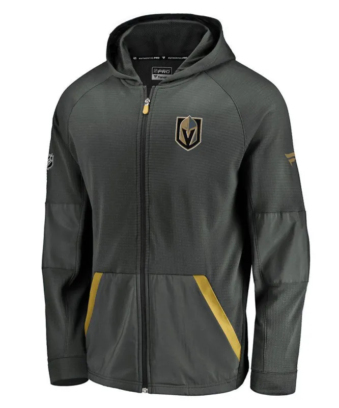 VEGAS GOLDEN KNIGHTS FANATICS MEN'S RINKSIDE GRIDBACK FULL ZIP HOODIE sold by Pro Hockey Life