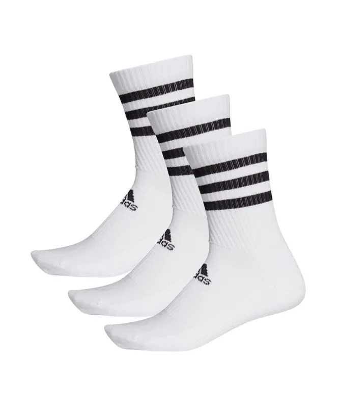 ADIDAS MEN'S 3S CUSHION CREW SOCKS - 3 PACK - WHITE sold by Pro Hockey Life