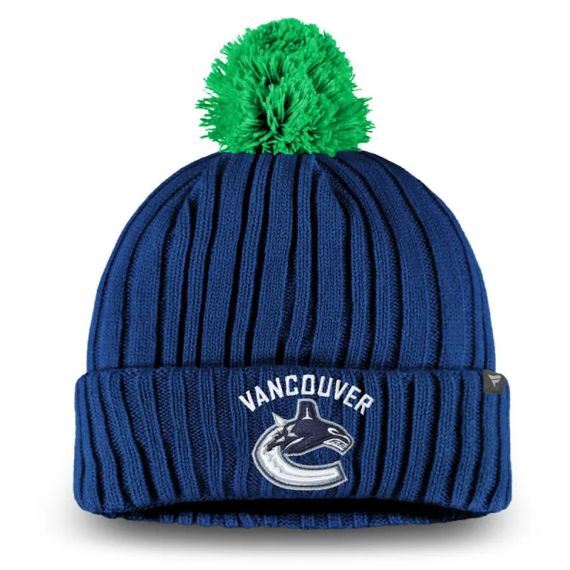 VANCOUVER CANUCKS FANATICS MEN'S CUFFED BEANIE WITH POM TOQUE sold by Pro Hockey Life