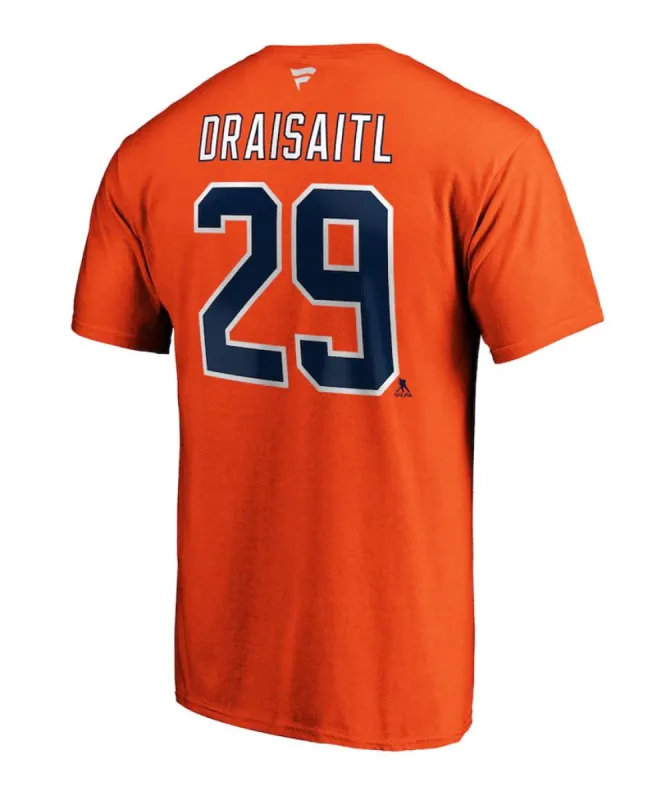 LEON DRAISAITL EDMONTON OILERS FANATICS WOMEN'S NAME AND NUMBER T SHIRT sold by Pro Hockey Life