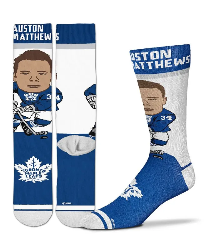 AUSTON MATTHEWS TORONTO MAPLE LEAFS ADULT NHL # PLAYER SOCKS sold by Pro Hockey Life