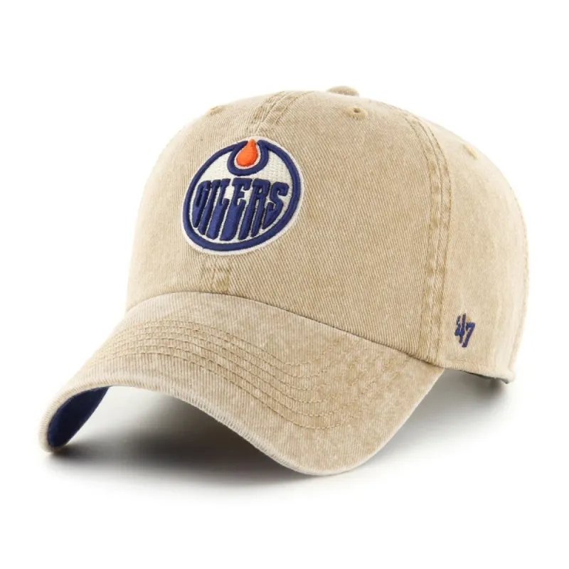 EDMONTON OILERS EARLDOR 47 CLEAN UP BEIGE HAT sold by Pro Hockey Life