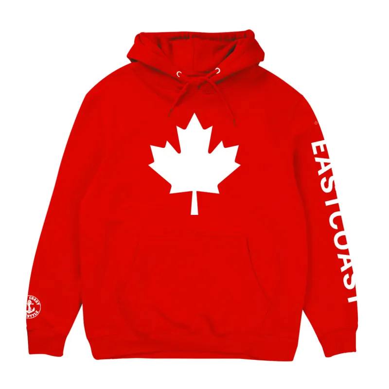 Maple Leaf Hoodie - Red sold by East Coast Lifestyle