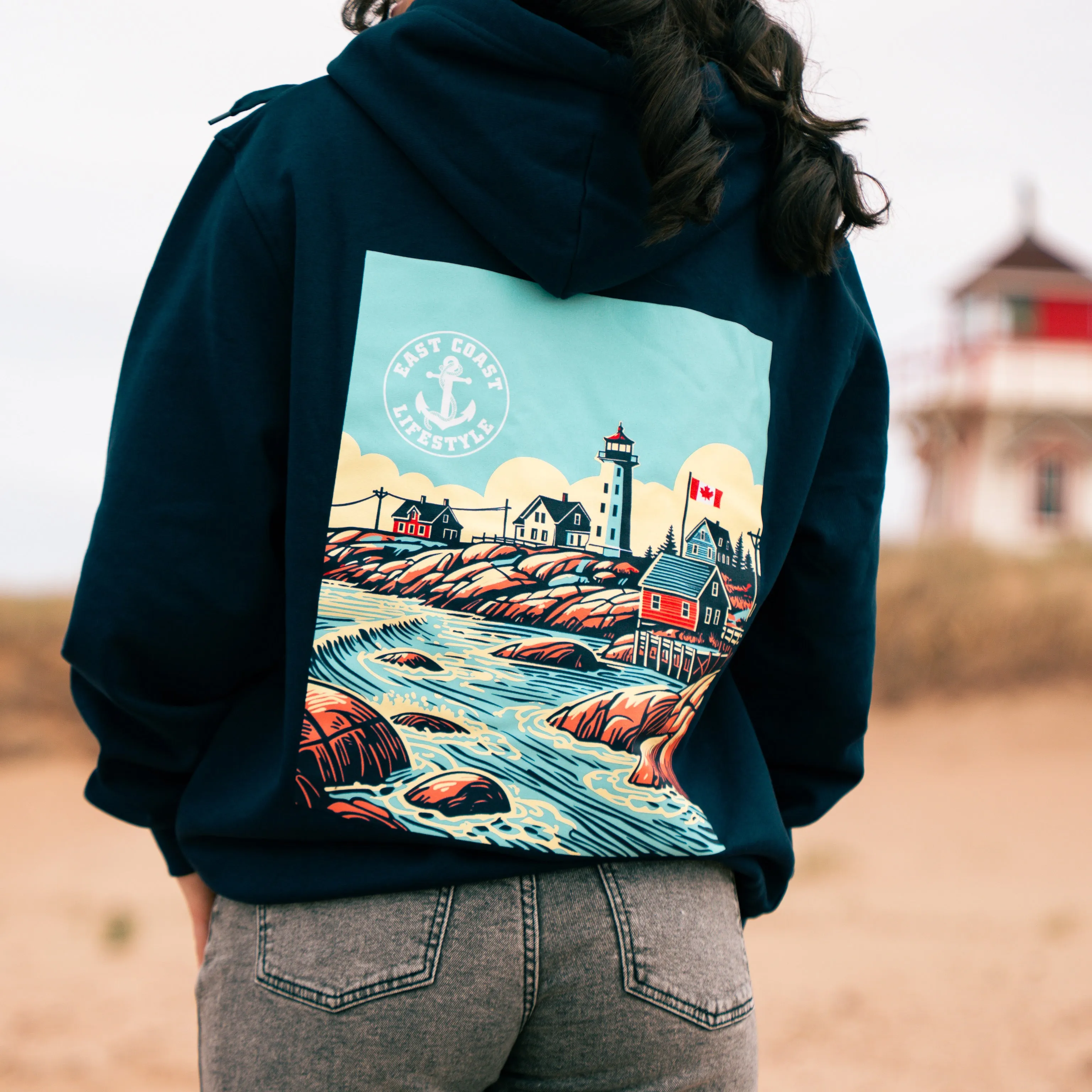 Coastal Lighthouse Hoodie sold by East Coast Lifestyle product image thumbnail 2