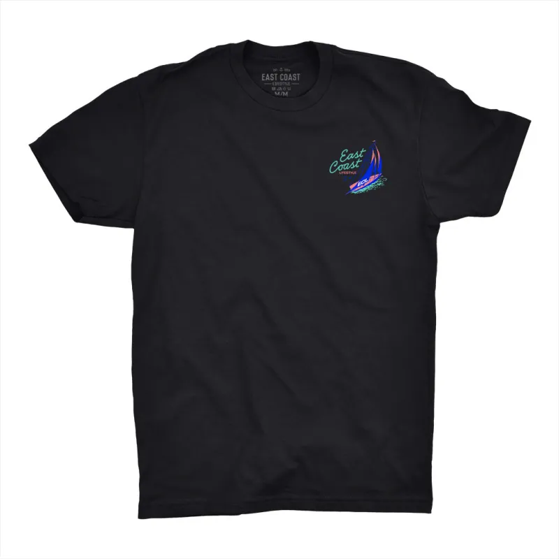 Sailboat Tee - Black sold by East Coast Lifestyle
