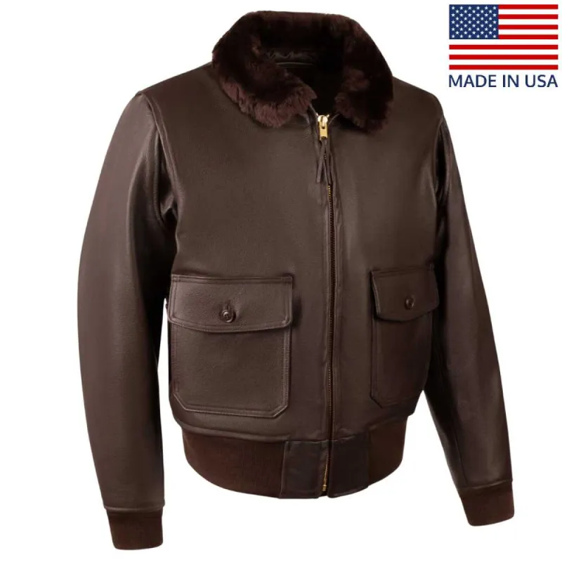 Legendary Hellcat Men's G-1 Leather Flight Jacket w/Side Entry sold by Legendary USA