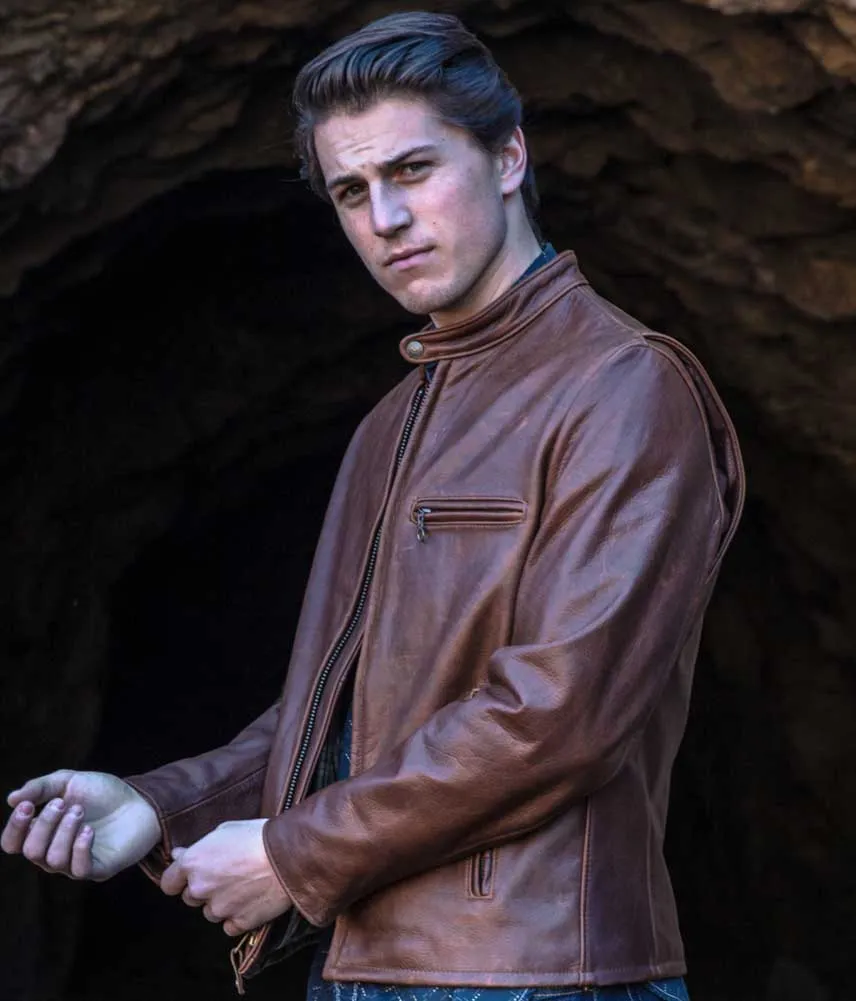 Schott NYC Mens 530 Waxed Cowhide Cafe Racer Jacket sold by Legendary USA product image thumbnail 2