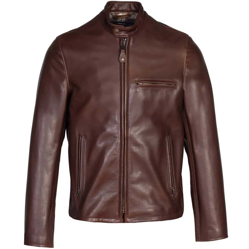 Schott NYC Mens 530 Waxed Cowhide Cafe Racer Jacket sold by Legendary USA product image thumbnail 4