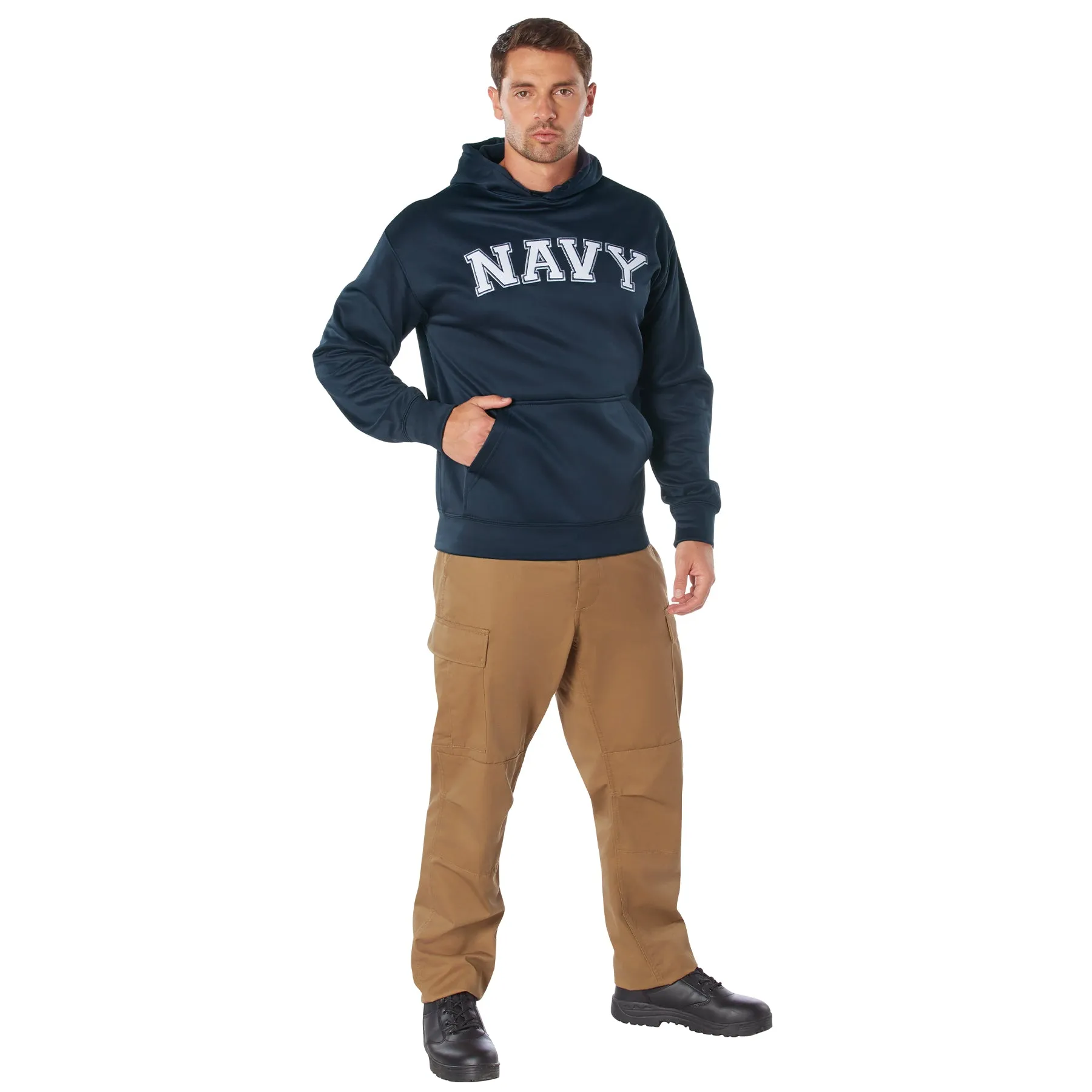 Navy Embroidered Pullover Hoodie sold by Legendary USA product image thumbnail 4