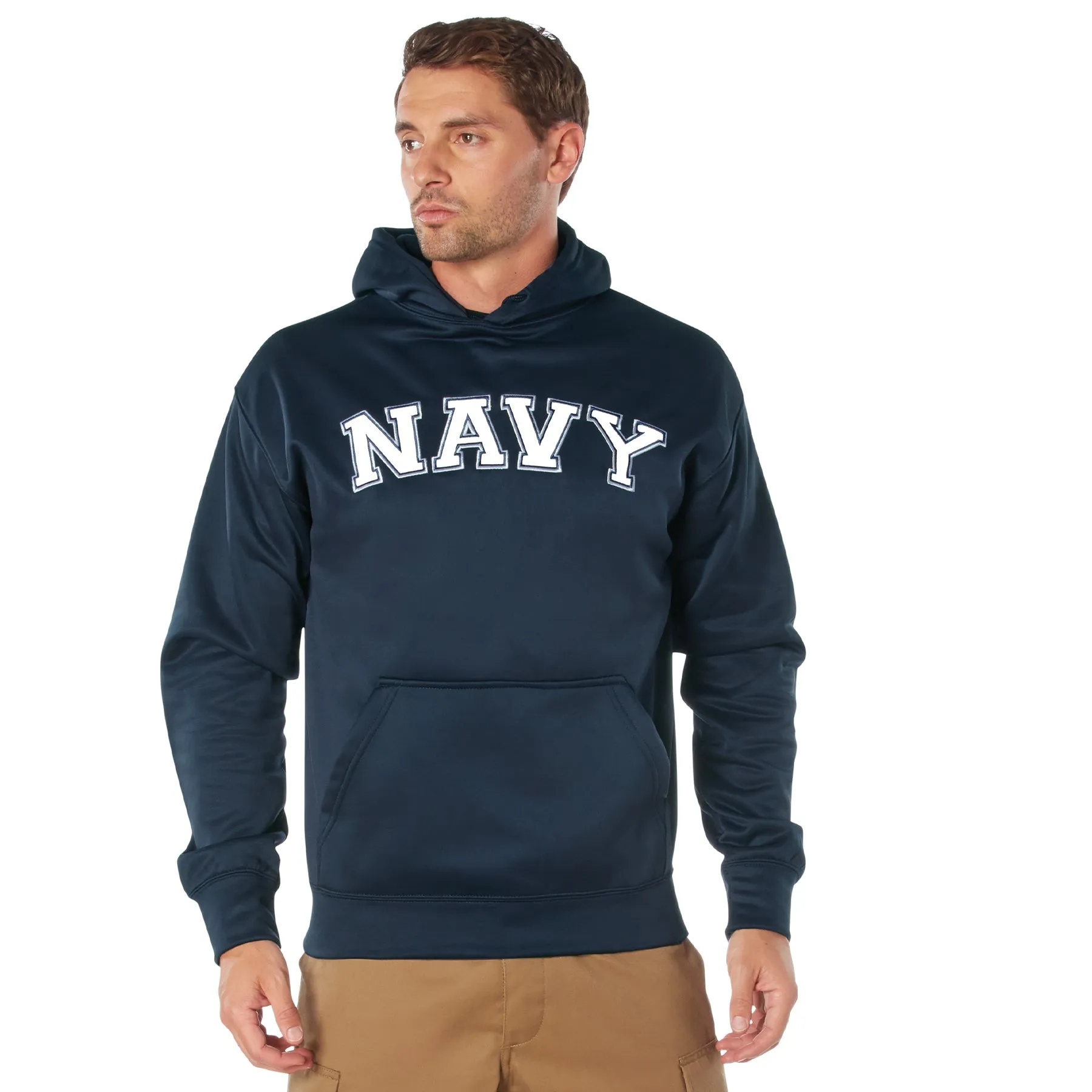 Navy Embroidered Pullover Hoodie sold by Legendary USA