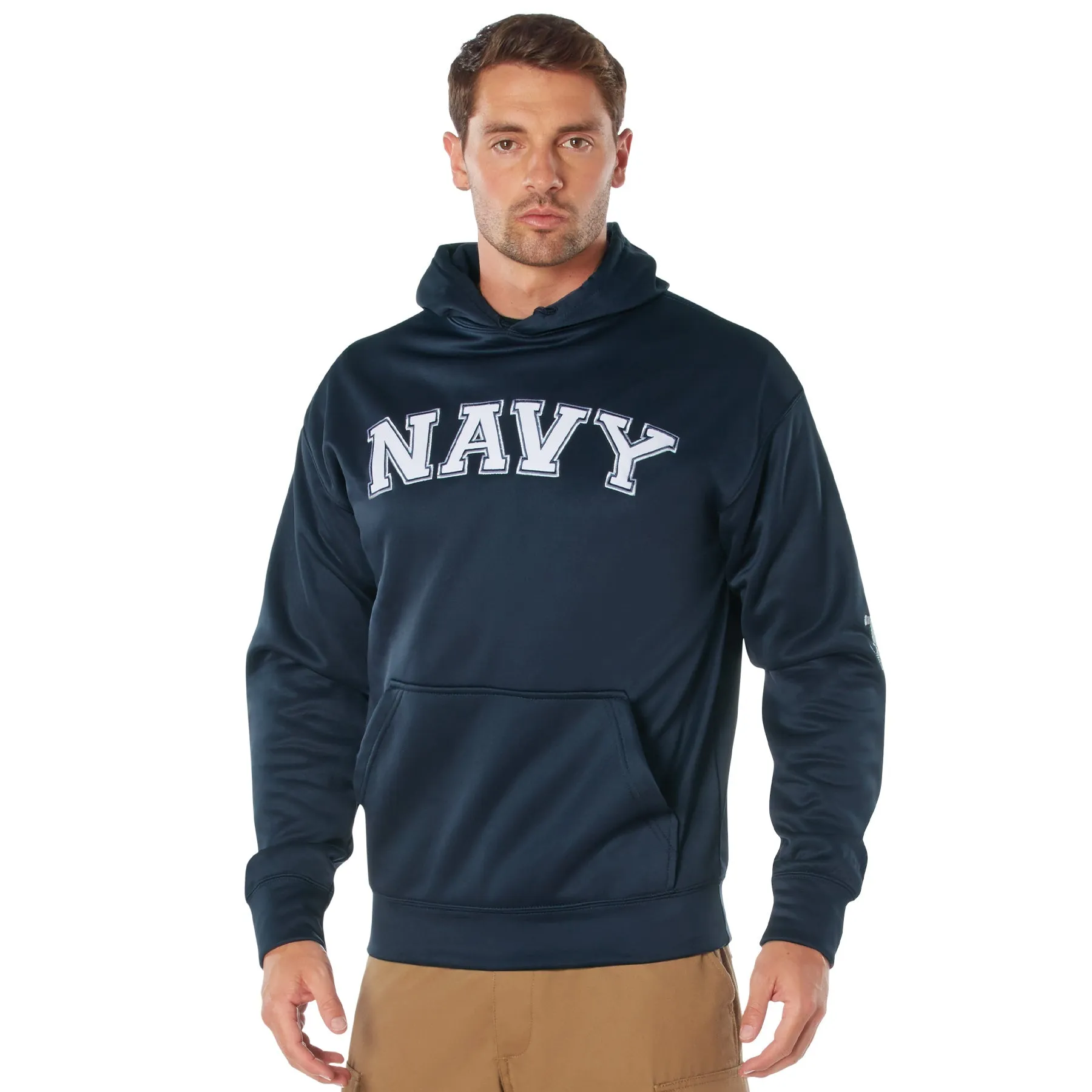 Navy Embroidered Pullover Hoodie sold by Legendary USA product image thumbnail 2