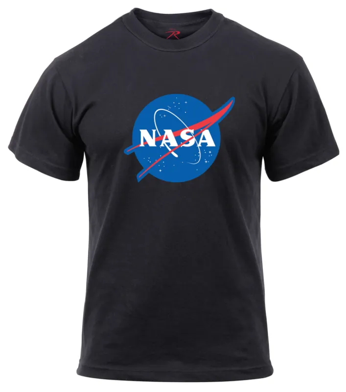 Mens NASA Meatball Logo Black T-Shirt sold by Legendary USA