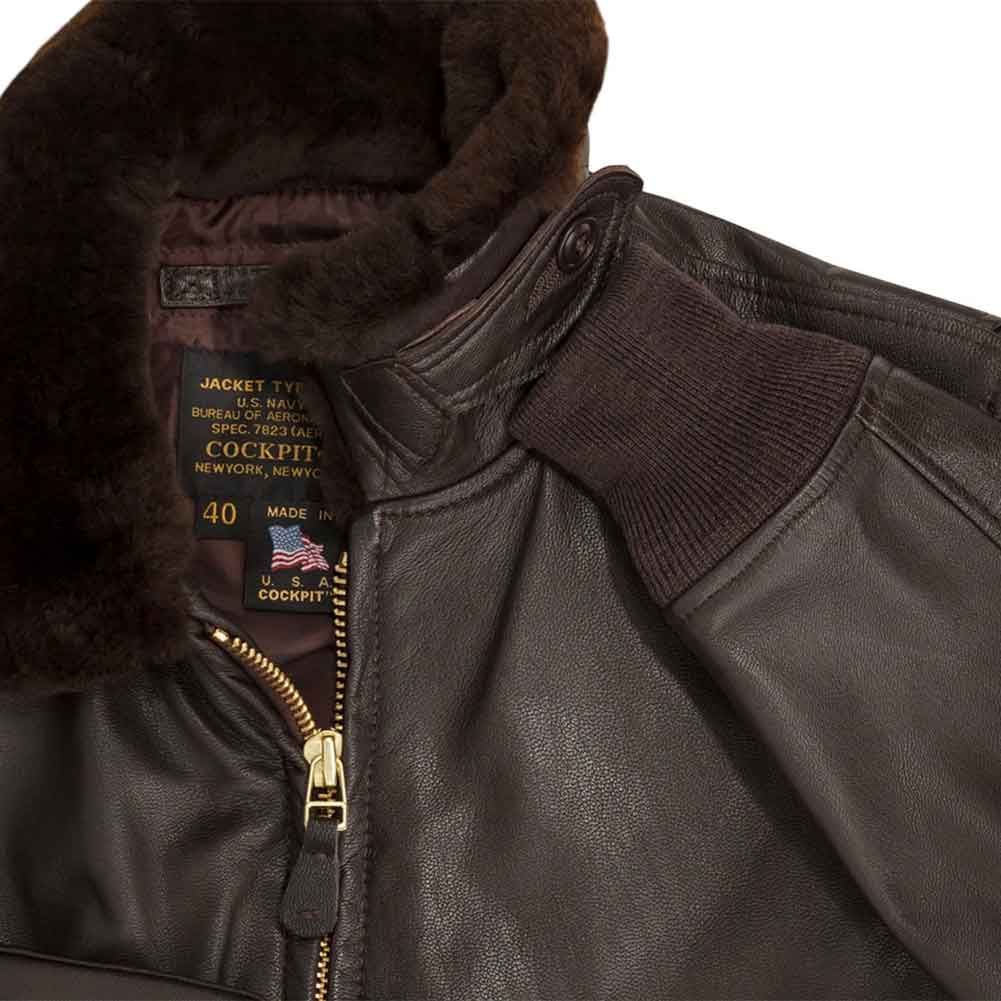 Cockpit USA Mens Mil Spec USN G-1 SIZE 44 Leather Flight Jacket SHIPS SAME DAY sold by Legendary USA product image thumbnail 4