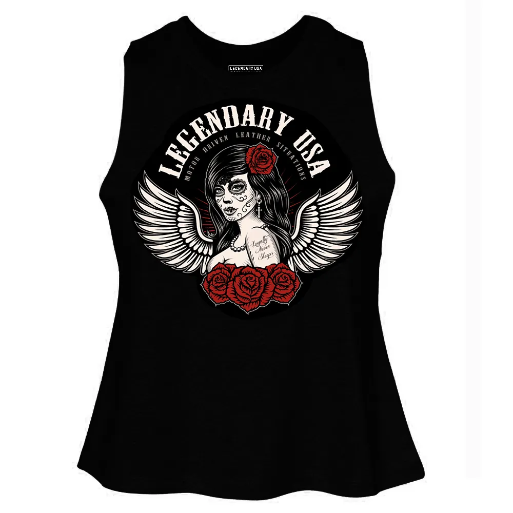 Legendary 'Día de Muertos' Women's Racerback Cropped Tank sold by Legendary USA product image thumbnail 2
