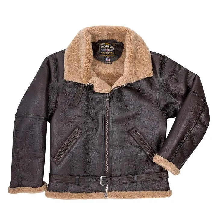 Cockpit USA Men's RAF Fighter Weight Sheepskin Bomber Jacket sold by Legendary USA product image thumbnail 2