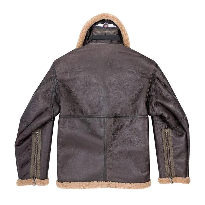 Cockpit USA Men's RAF Fighter Weight Sheepskin Bomber Jacket sold by Legendary USA product image thumbnail 4