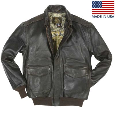 Cockpit USA Mens Antique Lambskin Leather A-2 Flight Jacket (Brown) SIZE SMALL - Final Sale Ships Same Day sold by Legendary USA