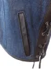 Legendary Blue Demo Denim & Leather Cropped Side Braided Club Style Vest sold by Legendary USA