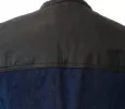 Legendary Blue Demo Denim & Leather Cropped Side Braided Club Style Vest sold by Legendary USA