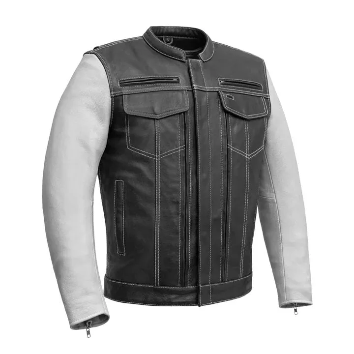 Vincent Men's Cafe Style Leather Jacket sold by Legendary USA