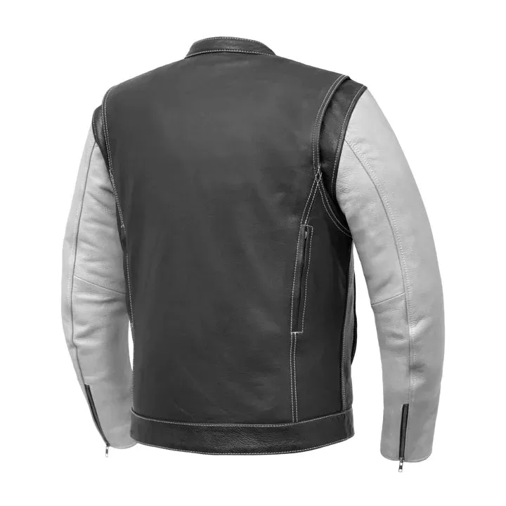Vincent Men's Cafe Style Leather Jacket sold by Legendary USA product image thumbnail 2