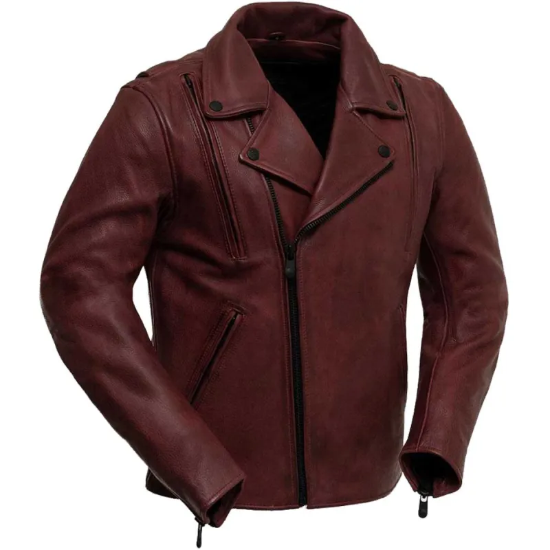 First Mfg Mens Night Rider Vented Leather Motorcycle Jacket sold by Legendary USA
