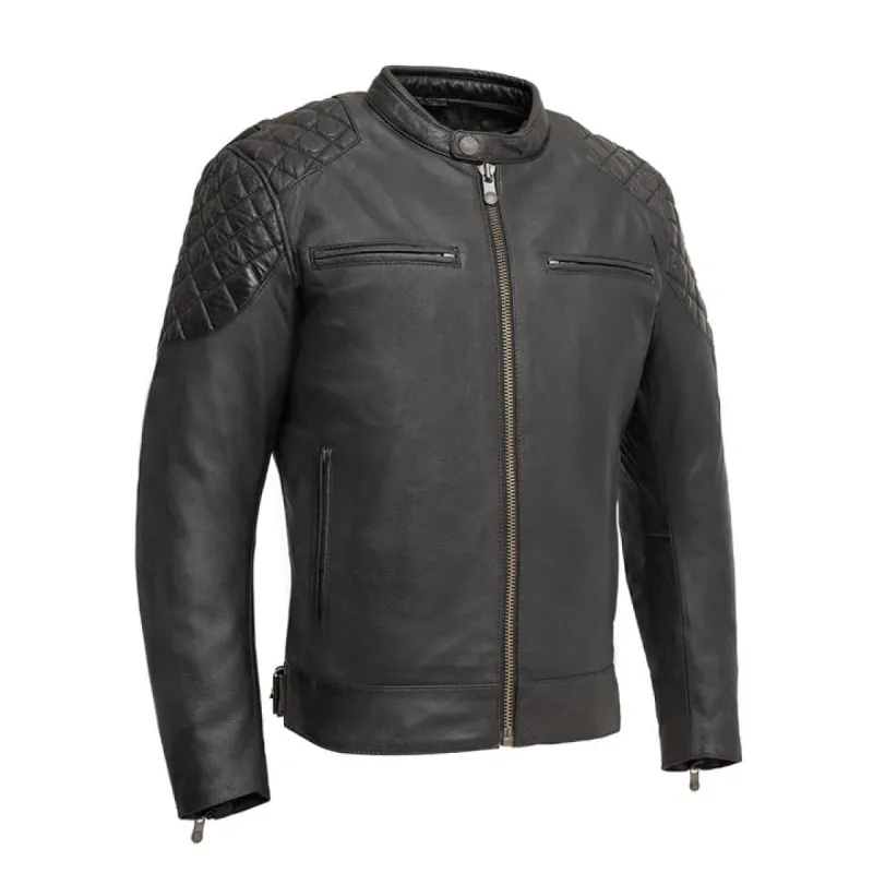 Grand Prix - Men's Leather Motorcycle Jacket sold by Legendary USA