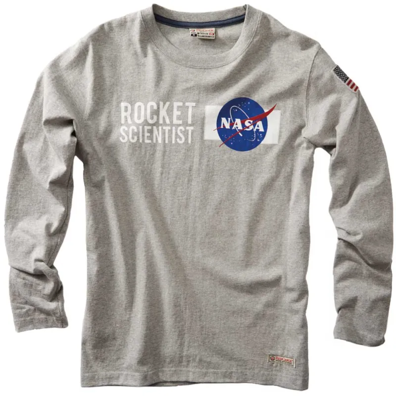 Size: MEDIUM NASA Rocket Scientist Grey Long Sleeve Shirt FINAL SALE SHIPS SAME DAY sold by Legendary USA