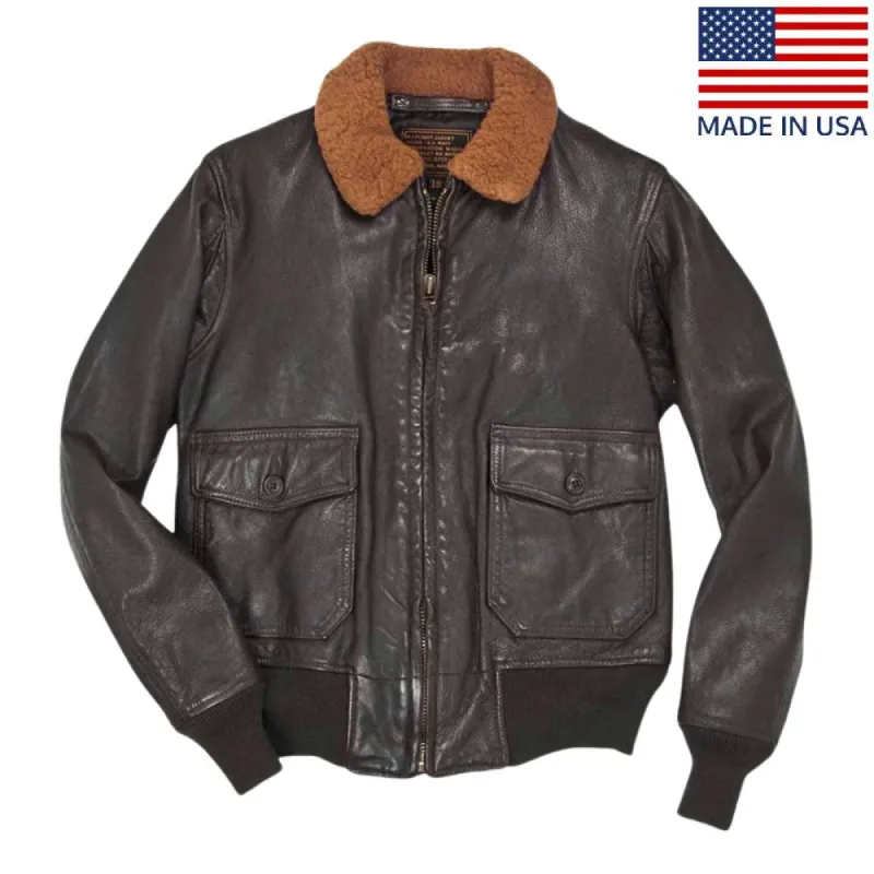 Cockpit USA Men's 100 Mission G-1 Aviator Leather Flight Jacket sold by Legendary USA