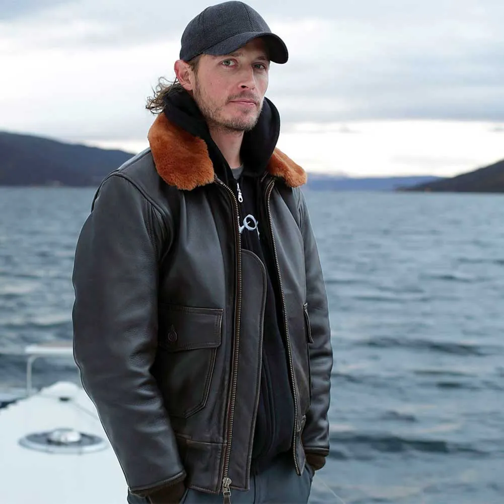 Cockpit USA Men's G-1 Antique Lambskin Leather Flight Jacket sold by Legendary USA product image thumbnail 5