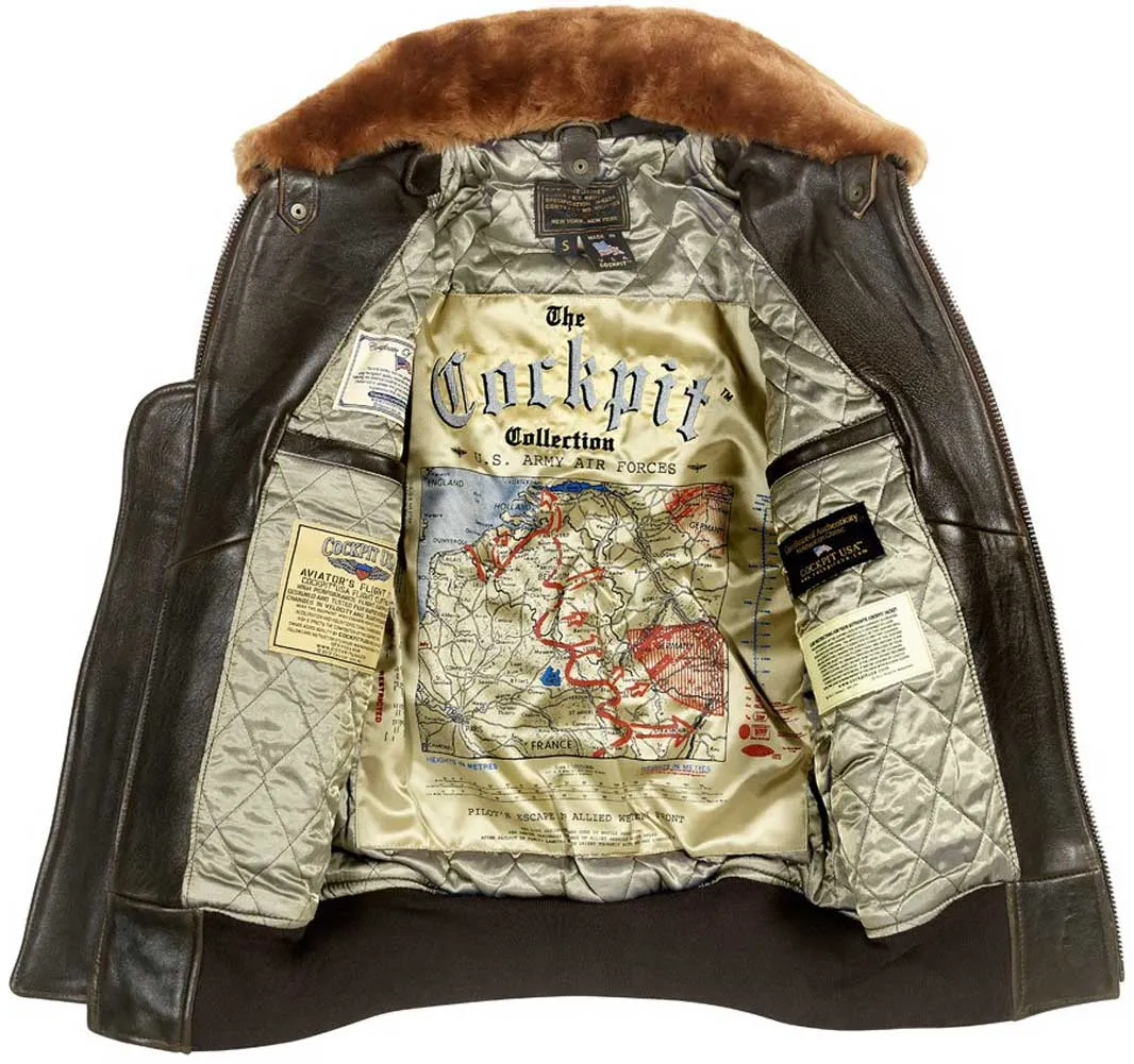 Cockpit USA Men's G-1 Antique Lambskin Leather Flight Jacket sold by Legendary USA product image thumbnail 2