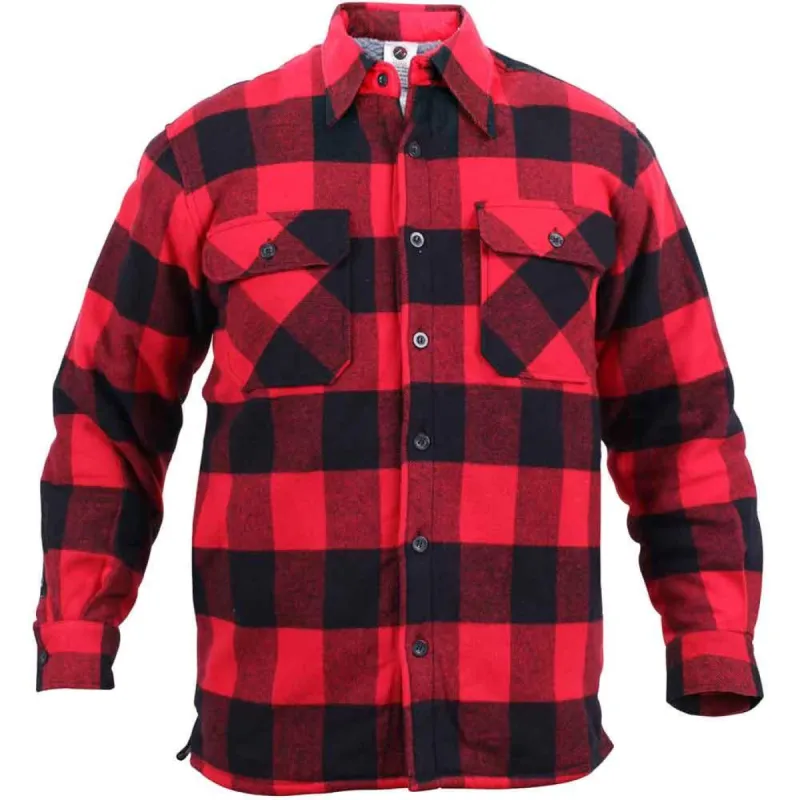 Rothco Extra Heavyweight Buffalo Plaid Sherpa Lined Flannel Shirts sold by Legendary USA