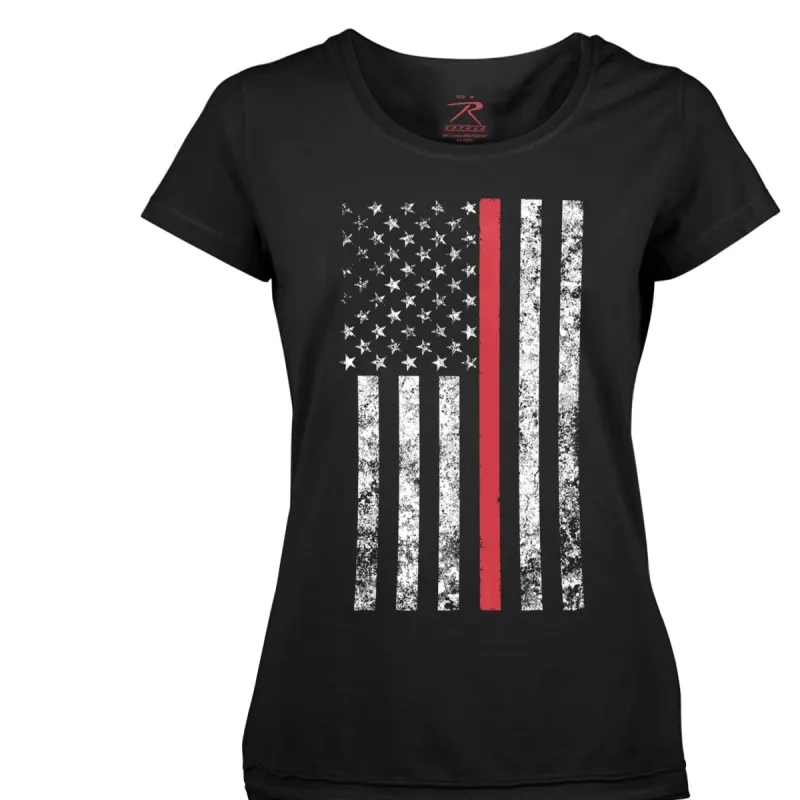 Womens Thin Red Line Longer T-Shirt sold by Legendary USA