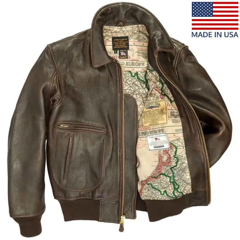 Cockpit USA Men's Modified Raider Leather Flight Jacket sold by Legendary USA