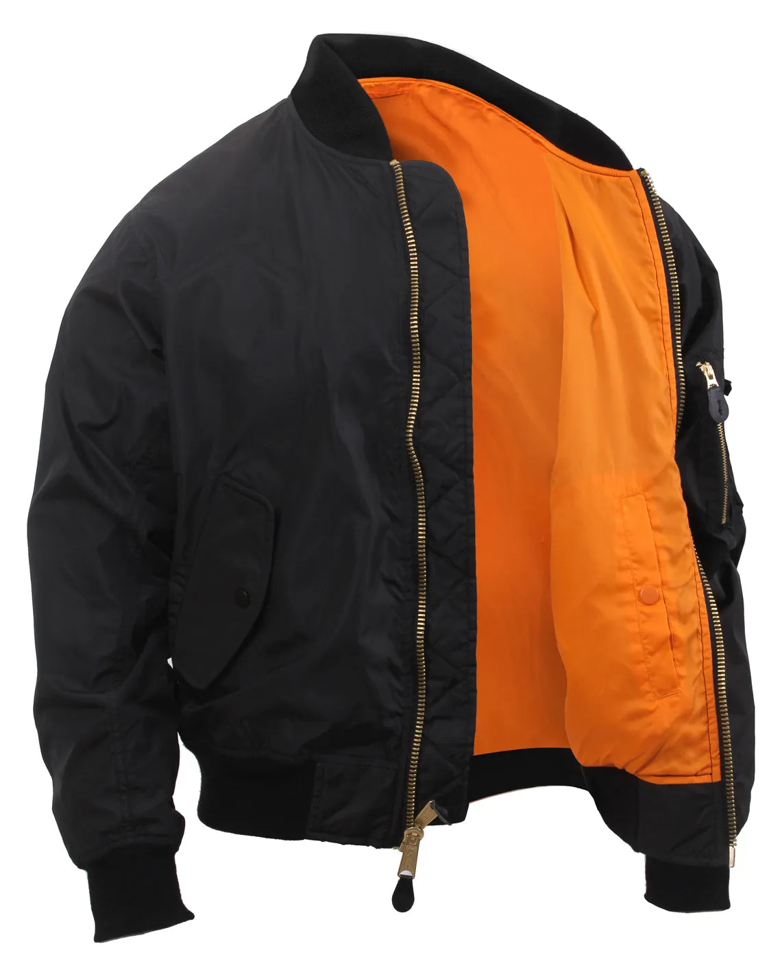 Rothco Mens Lightweight MA-1 Nylon Flight Jacket sold by Legendary USA product image thumbnail 2