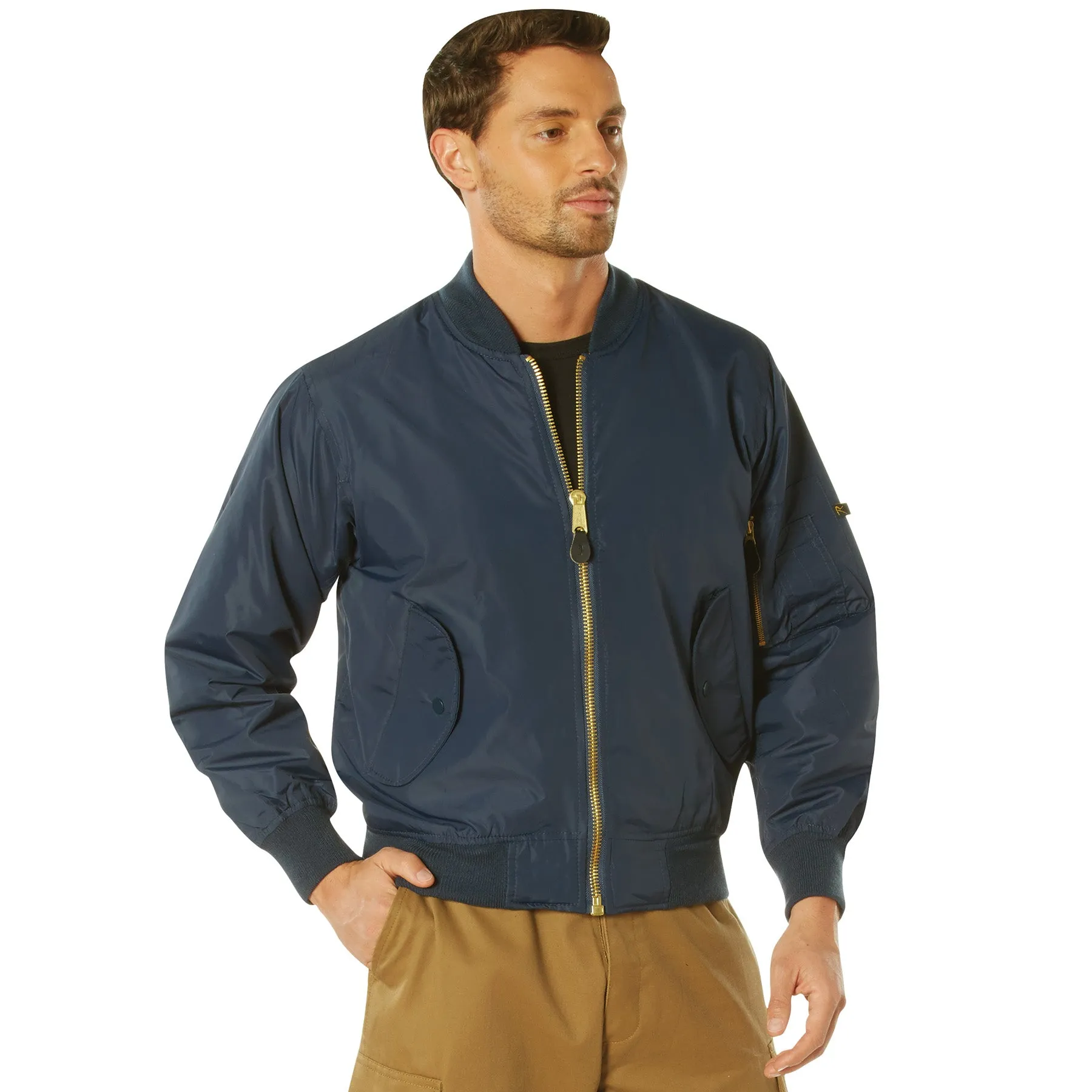 Rothco Mens Lightweight MA-1 Nylon Flight Jacket sold by Legendary USA product image thumbnail 5